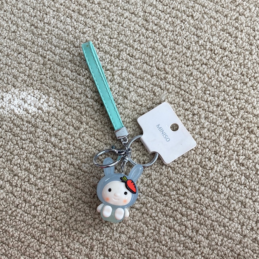 Miniso Key Chain Figurine Lanyard Key Fob Small Cartoon Cute Character NWT